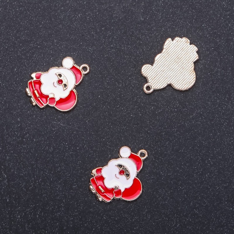 Pendant fittings Santa Claus, diameter 17 mm, length 3 mm, diameter 1.8 mm, packaging 6 pcs. (+ -)