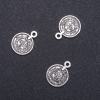 Pendant finding Coin with Arabic knot, diameter 15 mm, hole diameter 1.75 mm, packaging 20 g, 19 pcs. (±)