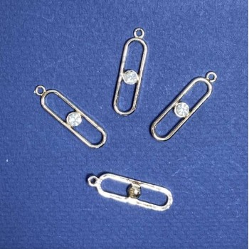 Discount! Pendant hardware 'Light Gold', diameter 8mm, length 30mm, inner diameter 1.75mm, packaging 20 g, 8 pcs. (+ -)