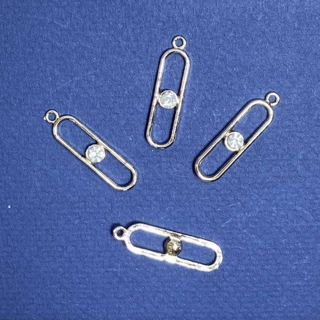 Discount! Pendant hardware 'Light Gold', diameter 8mm, length 30mm, inner diameter 1.75mm, packaging 20 g, 8 pcs. (+ -)