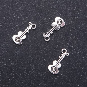 Guitar Pendant Findings, diameter 9mm, length 1 m, packaging 20 g, 16 pcs (+ -)