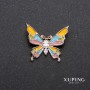 Xuping Butterfly Brooch with Multicolor Enamel and 18k Gold Plating 29x27mm