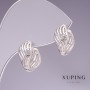 Discount! Xuping 13x7mm Rhodium Earrings