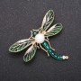 Butterfly Brooch with Mallorca Pearls, Green-Gold Enamel 50x40mm