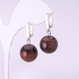 Earrings 'Elegant' Bull's-eye Smooth Ball, 14mm Diameter