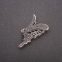 Butterfly Brooch in Drip Silver color 42×27mm