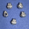 Sale! Bead insert findings, 11×9 mm diameter, inner diameter 4.5 mm, faceted 20 ga. +/- 9 pcs
