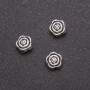 Bead insert finding, 7x4 mm, inner diameter 1 mm, packaging 20 g +/- 38 pcs