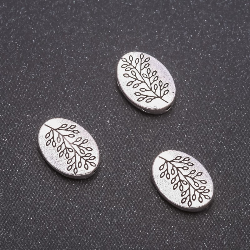 Bead-insert 'Twig', 14x10 mm diameter, hole diameter 1.5 mm, packaging 20 g ± 13 pcs