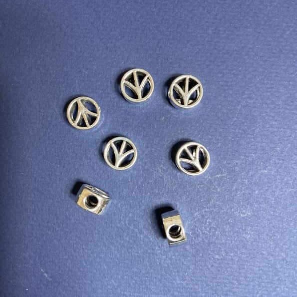 Discount! Bead insert (finding), diameter 12×6 mm, inner diameter 4.3 mm, 3 mm faceted, 20 g, 10 pcs