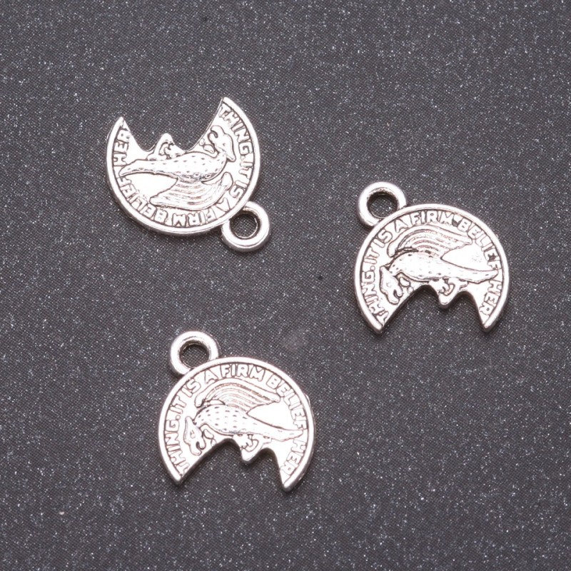 Discount! Coin pendant hardware, diameter 12x15 mm, inner diameter 1.7 mm, packaging 20 g, ± 24 pcs