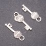 Key Pendant Hardware, 17x9 mm, bore 3 mm, weight 20 g, ±19 pcs