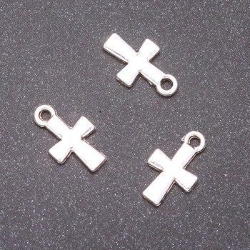 Cross Pendant Findings, size 14x9 mm, bore diameter 1.5 mm, packaging 20 g ± 41 pcs