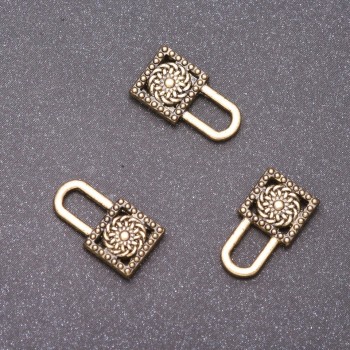 Lock pendant findings (Bronze), size 16x9 mm, diameter in mm bevel 20ga ± 21 pcs