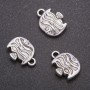 Findings Fish Pendant, 17x13mm diameter, diameter in mm packaging 20g +/- 8pcs