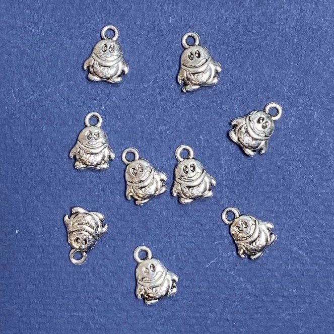 Discount! Penguin pendant findings, diameter 10×13 mm, diameter in mm packaging 20 g +/- 19 pcs