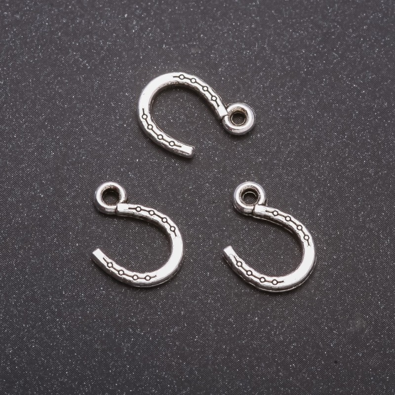 Horseshoe Pendant Findings, 10x14 mm, packaging 20 g ± 44 pcs