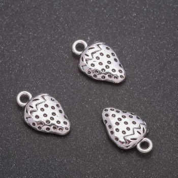 Pendant findings 'Strawberry', 17x10 mm, packaging 20 g +/- 12 pcs
