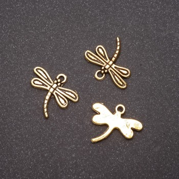 Dragonfly Pendant Findings 17x15mm, diameter 1.5 mm, finish 20 ga. +/- 22 pcs