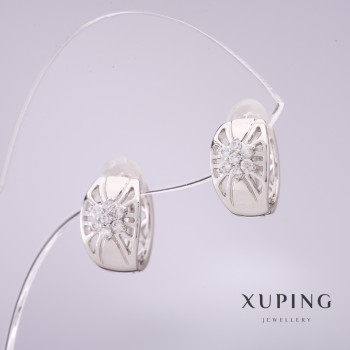 Xuping Rhodium Earrings 13×8 mm