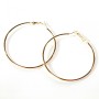 Gold-tone hoop earrings, diameter 7 cm