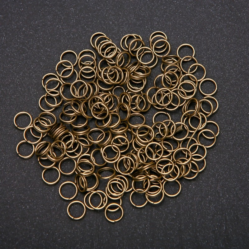 Bronze-colored 5 mm jump rings, 20 g pack