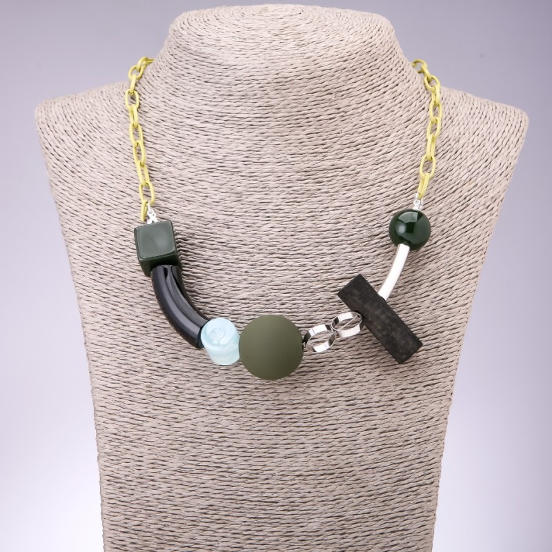 Geometric Necklace on a Chain, length 50–55 cm