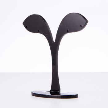 Jewelry stand, black plastic, height 8 cm, width 8 cm