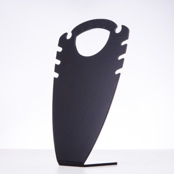 Stand for 2 Pairs of Earrings in Black Plastic