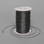 Black waxed craft cord, 1 mm diameter, 150 m length, spool