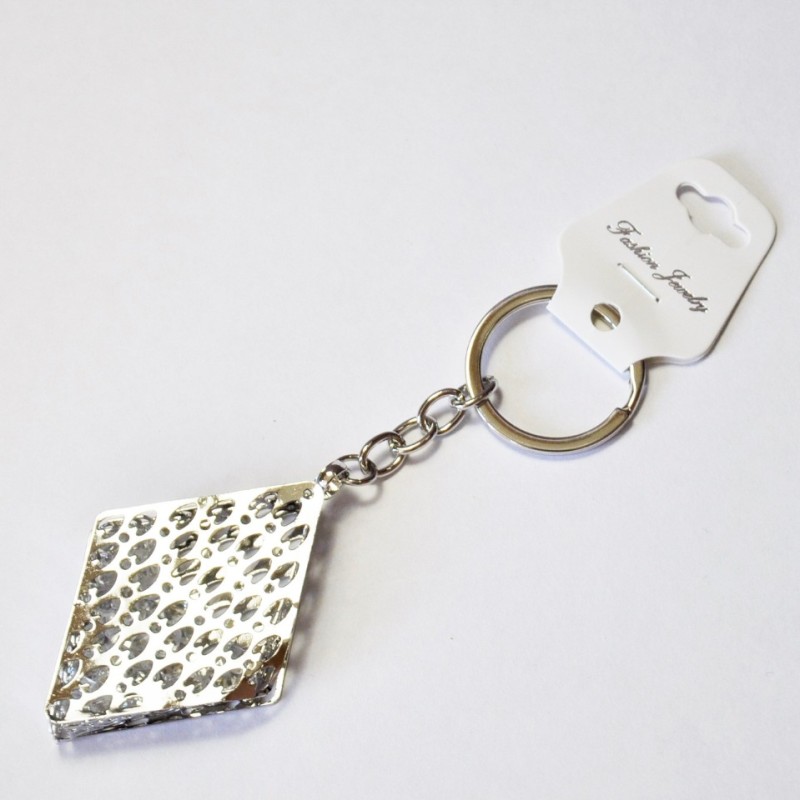 Discount! Women's keychain 'Glitter' gray metal