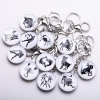 Zodiac Keychain, diameter 3.5 cm, length 9 cm, pack of 12 pcs