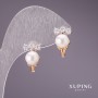 Discount! Xuping Pearl Earrings 'Mallorca' 16x10mm 18K Gold Plating