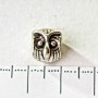 Bead Charm Pandora Owl Light Gray Metal d1-10 mm, d2-5 mm, pack of 7