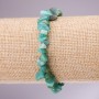 Amazonite natural stone bracelet - chip beads on elastic, diameter 5-8 mm, length 18 cm