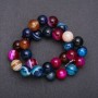 Multicolored Eye Agate Beads, 12 mm diameter, 38 cm strand