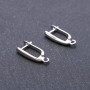 Ear Wires for Earrings 3x15x18 mm, color 'silver', Pair