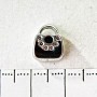 Pandora charm bead handbag light gray metal 10mm set of 6