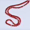 Red crystal beads in Swarovski style red faceted ball with golden gasoline finish, 5x4 mm, 48 cm strand
