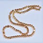 Crystal beads in Swarovski style Champagne, faceted ball, diameter 5x4 mm, thread length 48 cm