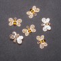 Bee Pendant Findings, diameter 17 mm, length 11 mm, yellow metal, packaging 6 pcs