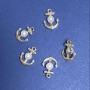 Discount! Anchor Pendant hardware, 14mm diameter, 18mm length, yellow metal, 7 pcs