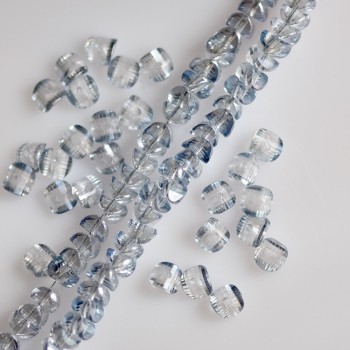 Crystal beads in Swarovski style, light gray-blue, diameter 2.5x4 mm, thread length 48 cm