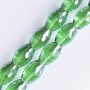 Light green faceted crystal beads, 8x12 mm, thread length 70 cm