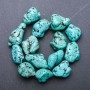 Beads of natural stone "Turquoise" (imitation) green faceted beads, diameter 30×20 mm (+ -) thread, length 38 cm (+ -)