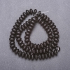 Shungite Beads on Thread, Smooth Rondel, Diameter 8x5 mm, Length 38 cm