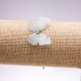 Discount! Butterfly Bracelet-Choker on invisible silicone thread (Organza) Light Blue, 33x27 mm, length 16-20 cm