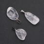 Natural Rock Crystal Pendant, Faceted, Assorted Sizes 24×29mm (±)