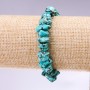 Bracelet 'Turquoise' (artificial howlite) with granulation, diameter 8x10 mm, +/- length 18 cm (stretch)