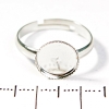 Price per pack / 10 pcs. 10 mm Round base for rings with serrated edge